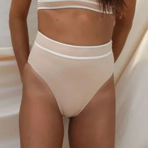 NEW Stone fox swim free people juniper high‎ waisted bikini bottoms size M